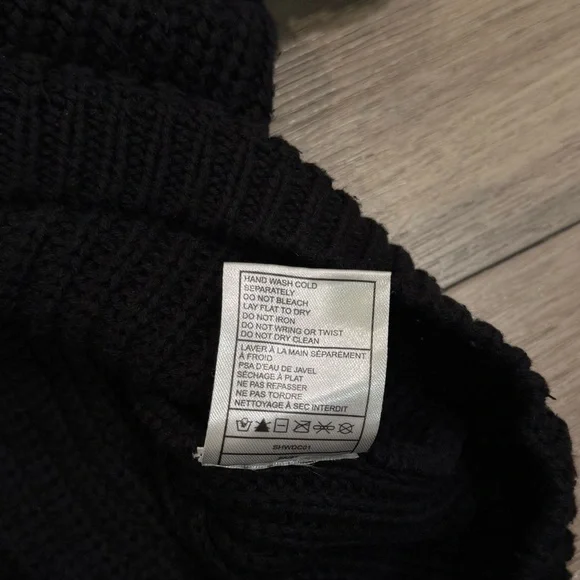 Quince 100% Organic Cotton Fisherman Crew Neck Black Sweater Size XL - Picture 10 of 14